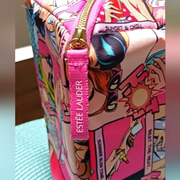 ESTEE LAUDER BEAT THE HEAT PRINT MAKEUP BAG! NIP!💖✨️ - Picture 7 of 10